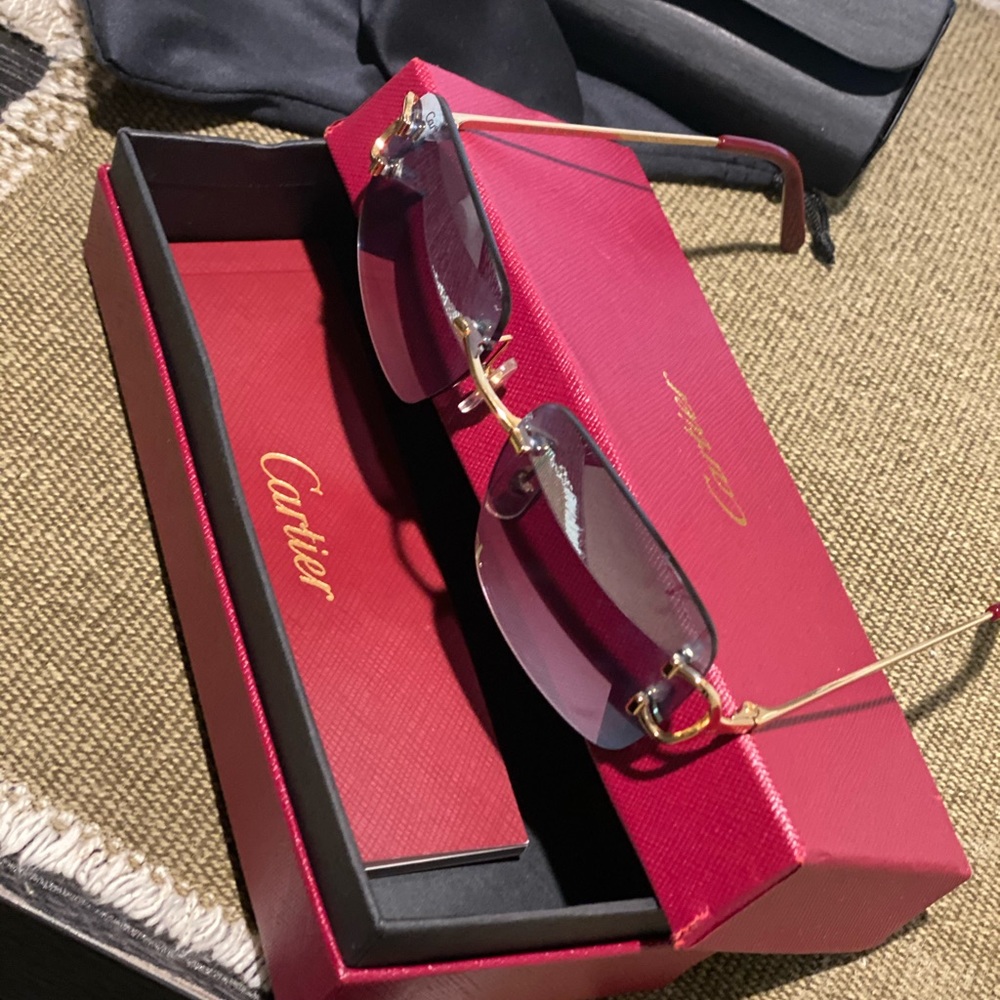 Vintage Cartier mirror rimless shades